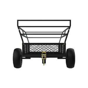 Gorilla Rugged Outdoor ATV Trailer with 1400 Pound Capacity, Removable Sides, and 3-in-1 Tailgate for Hauling Large Loads, Black