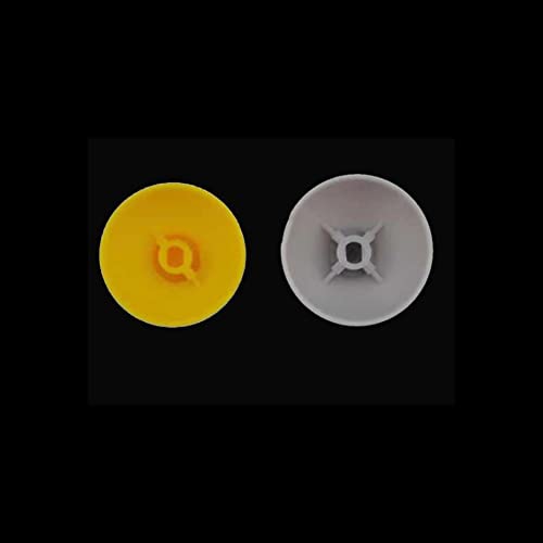 Magik 20-40Pc for Gamecube Thumbstick Caps Replacement Controller Joystick Rubber (20 Pack(10 Ea), Yellow+Gray)