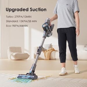 Oraimo Cordless Vacuum Cleaner,27Kpa Rechargeable Stick Vacuum Cleaner,Lightweight Cordless Vacuum Handheld,380W Brushless Motor,Up to 44mins Runtime,for Home Dust Pet Hair Carpet Hard Wood Floors