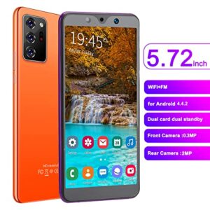 SYH&AQYE 5.72in HD Full Screen Cellphone, Unlocked Smartphone with 512MB RAM 4GB ROM, Face Recognition Function, Dual Camera with Dual SIM Card Slots for Younger