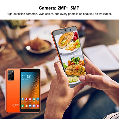 SYH&AQYE 5.72in HD Full Screen Cellphone, Unlocked Smartphone with 512MB RAM 4GB ROM, Face Recognition Function, Dual Camera with Dual SIM Card Slots for Younger