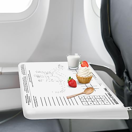 Airplane Travel Essentials Tray Table Cover, 10 Pack Disposable Placemats Provide Safe Fresh Table Surface, Travel Accessories Must Haves for Kids Baby, Toddlers, Women