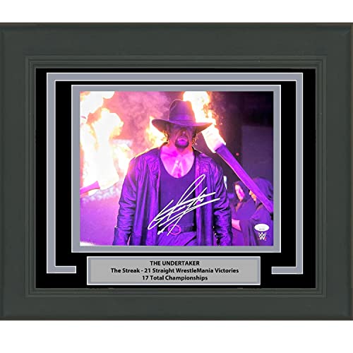 Framed Autographed/Signed The Undertaker 11x14 WWE WWF Wrestling Photo JSA COA #1