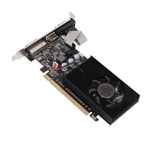 GT 610 Graphics Card, 2GB DDR3, Support DirectX 11 64 Bit, Single Fan GPU PC Gaming Video Card, PCI Express 2.0, VGA, DVI, HDMI