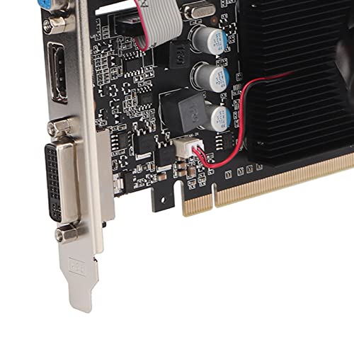 GT 610 Graphics Card, 2GB DDR3, Support DirectX 11 64 Bit, Single Fan GPU PC Gaming Video Card, PCI Express 2.0, VGA, DVI, HDMI