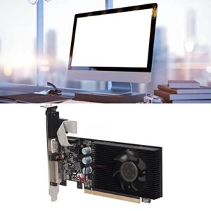 GT 610 Graphics Card, 2GB DDR3, Support DirectX 11 64 Bit, Single Fan GPU PC Gaming Video Card, PCI Express 2.0, VGA, DVI, HDMI