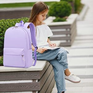 School Backpack for Teen Girls Kids Bookbags Elementary Middle School Laptop Bags Women Travel Daypacks (Purple)