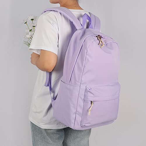 School Backpack for Teen Girls Kids Bookbags Elementary Middle School Laptop Bags Women Travel Daypacks (Purple)