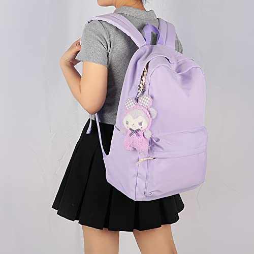 School Backpack for Teen Girls Kids Bookbags Elementary Middle School Laptop Bags Women Travel Daypacks (Purple)