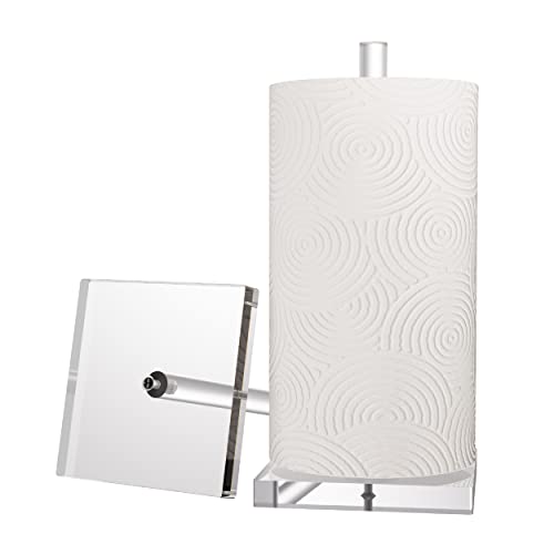 Antimbee Countertop Towel Paper Holder, Transparent Roll Papertowel Dispenser Stand