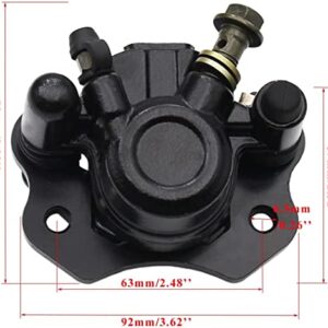 PRO BAT Rear Brake Master Cylinder Caliper Assembly+Brake Disk Rotor for 50cc 70cc 90cc 110cc 125cc Chinese Quad Taotao Boulder B1 Coolster 3050HD ATV Kids Four Wheeler, Black