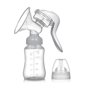 smart mommy manual breast pump and milk collector - innovative design, hand pump breast pump, silicone, bpa free, 150 ml collector