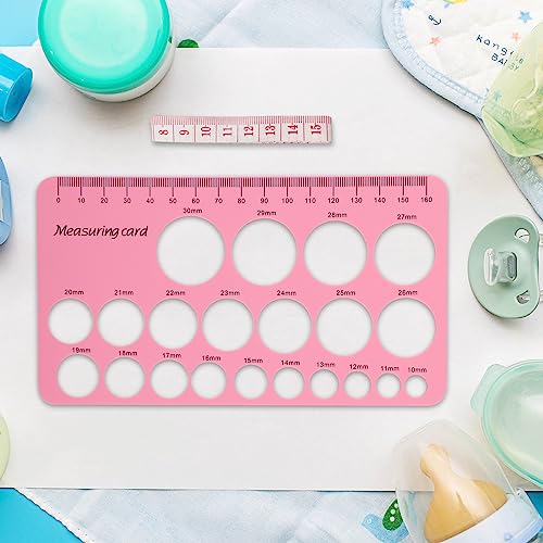 Nipple Ruler, Geepen Silicone Nipple Measurement Tool for Flanges Soft Flange Size Measure for Nipples Breast Flange Measuring Tool New Mothers Must Haves Pink Square