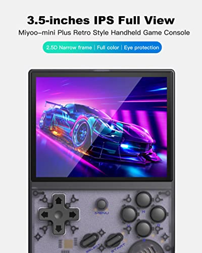 Retro Handheld Game Console, Anbernic RG35XX Handheld Emulator Console, Miyoo-Mini-Plus Style Portable Game Console Built-in 5474 Classic Games, Speaker, 2600mAh Rechargeable Battery(Purple)