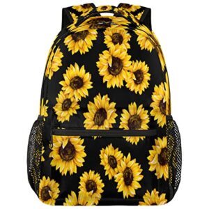 tropicallife backpack for school, sunflower backpacks with laptop compartment for boys girls adults teens, lightweight travel bookbag for middle school college high school students