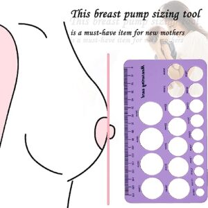 Nipple Ruler is a Measuring Tool Used to Measure The Flange Size for Nipples. Csakri This Breast Pump Sizing Tool is a Must-Have Item for New Mothers(Purple)