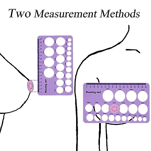 Nipple Ruler is a Measuring Tool Used to Measure The Flange Size for Nipples. Csakri This Breast Pump Sizing Tool is a Must-Have Item for New Mothers(Purple)