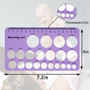 Nipple Ruler is a Measuring Tool Used to Measure The Flange Size for Nipples. Csakri This Breast Pump Sizing Tool is a Must-Have Item for New Mothers(Purple)