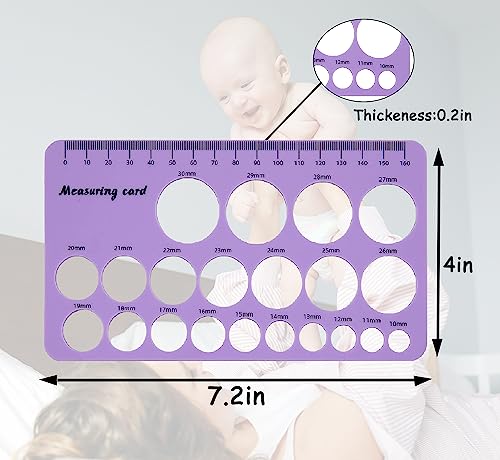 Nipple Ruler is a Measuring Tool Used to Measure The Flange Size for Nipples. Csakri This Breast Pump Sizing Tool is a Must-Have Item for New Mothers(Purple)