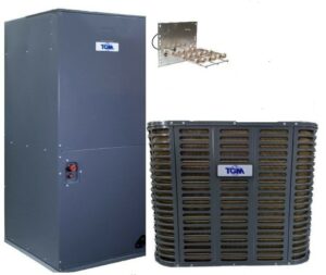 3.5 ton 14 seer heat pump split system air handler, condenser, heater