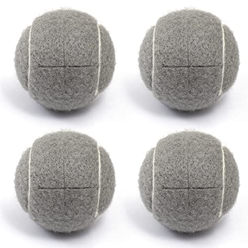 UOWGA 4PCS pre-Cut Tennis Balls, pre-Cut Walker Tennis Balls for Walkers, Furniture Legs Universal Glide Ball, Floor Protection，Grey