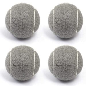 UOWGA 4PCS pre-Cut Tennis Balls, pre-Cut Walker Tennis Balls for Walkers, Furniture Legs Universal Glide Ball, Floor Protection，Grey