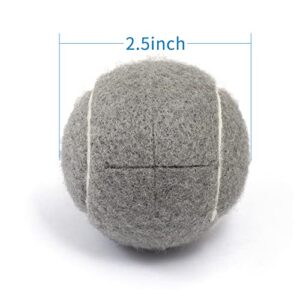 UOWGA 4PCS pre-Cut Tennis Balls, pre-Cut Walker Tennis Balls for Walkers, Furniture Legs Universal Glide Ball, Floor Protection，Grey