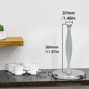 PARATO Paper Towel Holder Countertop, One-Handed Tear Paper Towel Holder Stand for Standard & Jumbo Rolls, Stainless Steel Paper Towel Holder with Anti-Slip Weighted Base for Kitchen Bathroom