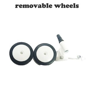 Baby Walker Wheels Replacement Parts, 2'' Plastic Rubber Wheels Casters, Removable, Safe for All Floors,Set of 4 (Black)
