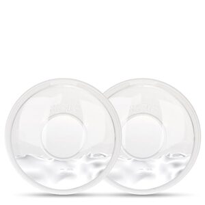 breast milk collector, 2pcs breast shells, easy to wear and bpa-free breast shlle milk collector, protect nipples with milk collection cups, reusable, substitute breast pads, collect milk leak(2 in 1)