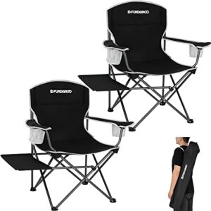 fundango 9c2215 usvc camping chair, oversized, black-2