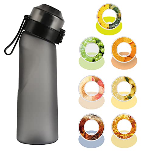 rericonq Water Bottle with 7 Flavor Pods,18.5 Oz/500ml,21.9 Oz/650ml Fruit Fragrance Water Bottle,Scent Water Cup Sports Water Cup Suitable for Outdoor Sports