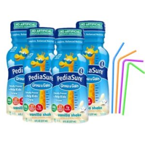 PediaSure Immune Support Kids Protein Shake Grow & Gain Vanilla Flavor, 8 Fl Oz 4 Pack