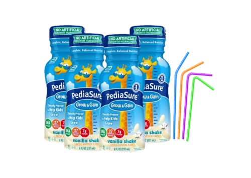 PediaSure Immune Support Kids Protein Shake Grow & Gain Vanilla Flavor, 8 Fl Oz 4 Pack