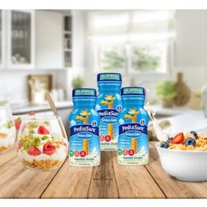 PediaSure Immune Support Kids Protein Shake Grow & Gain Vanilla Flavor, 8 Fl Oz 4 Pack