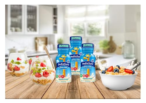 PediaSure Immune Support Kids Protein Shake Grow & Gain Vanilla Flavor, 8 Fl Oz 4 Pack