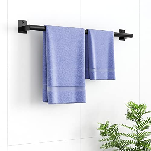 Bathroom Towel Bar, 24 Inch Towel Racks for Bathroom Wall Mounted, Heavy Duty Bath Hand Towel Holder Organizer, Modern Home Decor Towel Rod Bathroom Hardware Accessories, Matte Black Single Bar