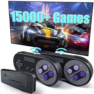 fadist retro game console, built in 15000 classic games, 4k hd output,with 2 ergonomics controllers, plug and play game console, ideal gift for kids, adult, friend, lover