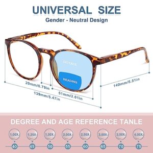 GIBLOGO Stylish 3 Pack Bifocal Reader+3 Pack Reading Glasses for Women Men - Blue Light Blocking Computer Readers - Ease Dry Eyes（mix01 1.50）