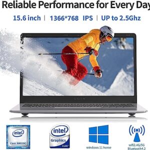 SGIN 15.6 Inch Laptop, 4GB DDR4 128GB SSD Windows 11 Laptops with Intel Celeron Quad Core J4105(up to 2.5 GHz), Intel UHD Graphics 600, Mini HDMI, WiFi, Webcam, USB3.0, Bluetooth 4.2