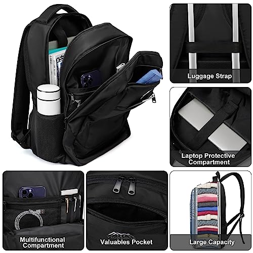 School Backpack Sports, Lightweight Travel Laptop Backpack Slim Waterproof Durable Bookbag with USB Charging Port College Computer Bag Gifts for Men & Women Fits 15.6 Inch Notebook Over 3 Years Old