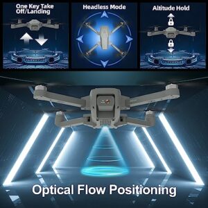 Brushless Motor Drones with 2 Cameras 40KM/h MAX Wind Resistance Class 4 for Adults 5GHz WIFI FPV Drone with HD Camera RC Quadcopter for Beginners 2 Batteries 30 Minutes idea16 UAV