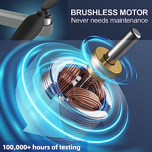 Brushless Motor Drones with 2 Cameras 40KM/h MAX Wind Resistance Class 4 for Adults 5GHz WIFI FPV Drone with HD Camera RC Quadcopter for Beginners 2 Batteries 30 Minutes idea16 UAV