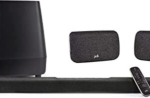 Polk Audio MagniFi 2 Sound Bar + SR2 Wireless Surround Sound Speakers Bundle, Black