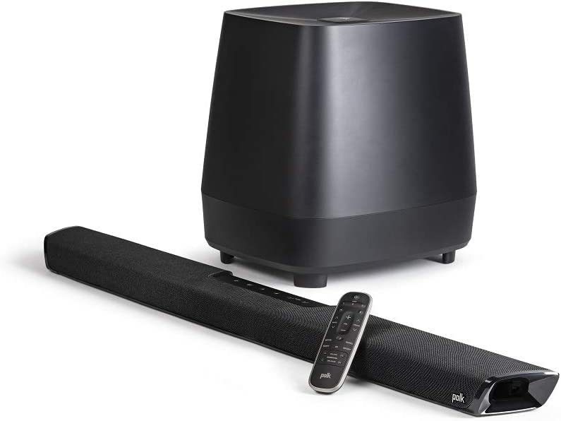 Polk Audio MagniFi 2 Sound Bar + SR2 Wireless Surround Sound Speakers Bundle, Black