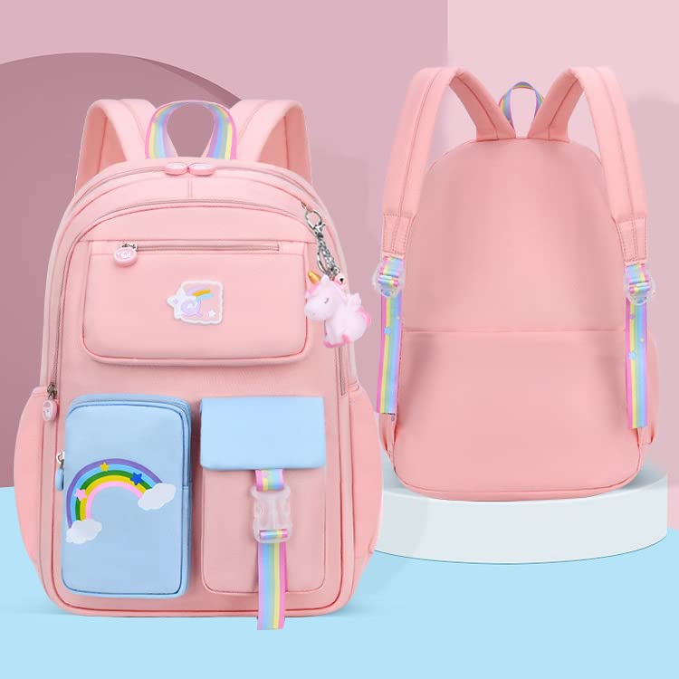 Girls Pink-Backpacks 17" Laptop Cute Bags Casual Travel Backpack For Women backpacks for girls