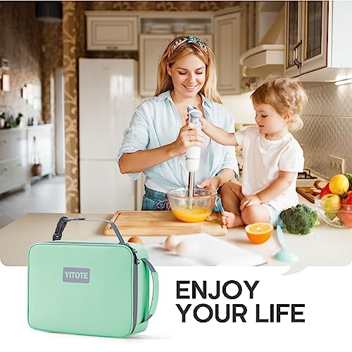 Yitote Lunch Box Kids With 2 Ice Packs Cute Lunch Box for Women Lunch Box for Girls and Boys Insulated Lunch Box for Adult to Work Or Take to Picnic Office Camping-Light Green