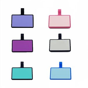original silent square shape silicone pet tag,modifiable id dog tags,with double blank sides to engrave,6 popular colors in one set