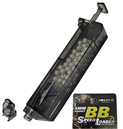 BioShot Airsoft Speed Loader for 6mm BBS - This High Capacity, Universal Quick Reloader is One of Your New Essential Airsoft Accessories - Load Your Pellets Quickly and Easily - Elevate Your Game