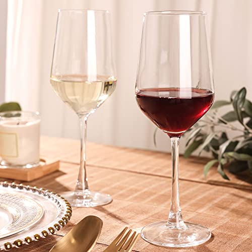 YANGNAY Wine Glasses (Set of 12, 13 Oz), Clear Wine Glasses for Red or White Wine, Smooth Rim, Dishwasher Safe